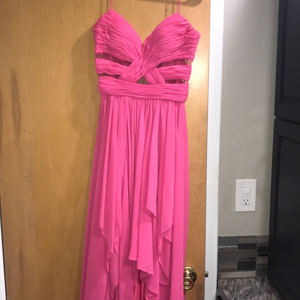 Hot pink dress!
